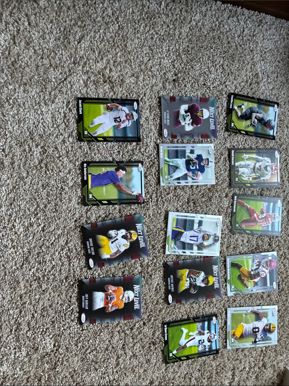 Assorted Football Trading Cards - Multi-Color Set